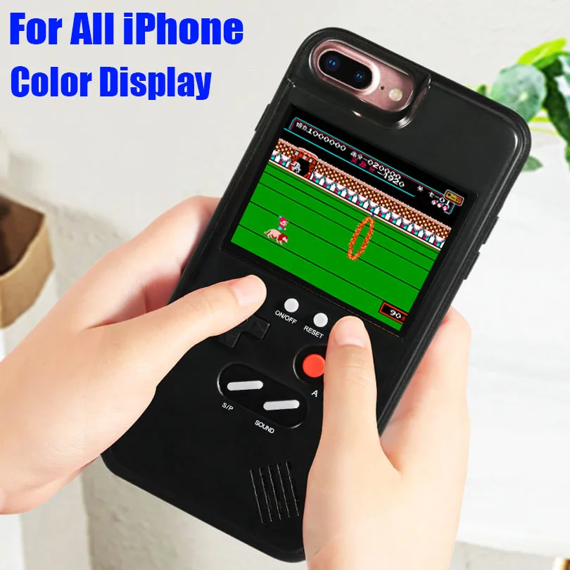 

Full Color Display Game phone Case for iPhone Xs Max Xr X TPU Frame XS Max Game cover for iPhone 6 7 8 Plus Xs Max Xr Funda Capa