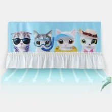 Мультяшный принт, пылезащитный чехол из полиэфирной ткани для 1P 1,5 P 2 P, внутренний настенный Кондиционер AGZ004