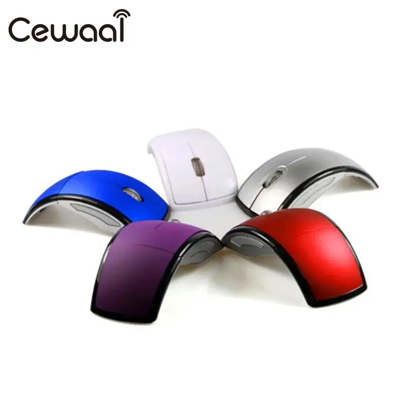 

Cewaal Wireless Mouse Computer Mice Foldable Desktop Usb Receiver 2.4Ghz Optical Wireless folding mouse black white red blue