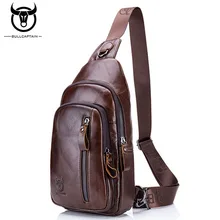 Bullcaptain модные Пояса из натуральной кожи мужские Сумки через плечо Высококачественная брендовая Сумка повседневная мужская музыка груди Сумки кожаная сумка