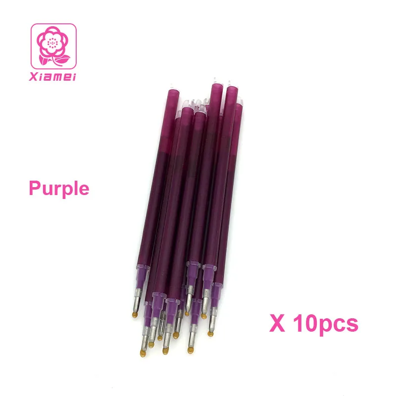 Канцелярские принадлежности xiamei 10 шт пластиковая стираемая гелевая ручка, контроль температуры, стираемая ручка для студентов - Цвет: Purple