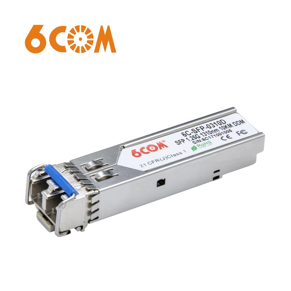 

6COM Compatible for Extreme Networks I-MGBIC-GLX Gigabit SFP Transceiver, 1.25Gb/s, SMF 1310nm 10km