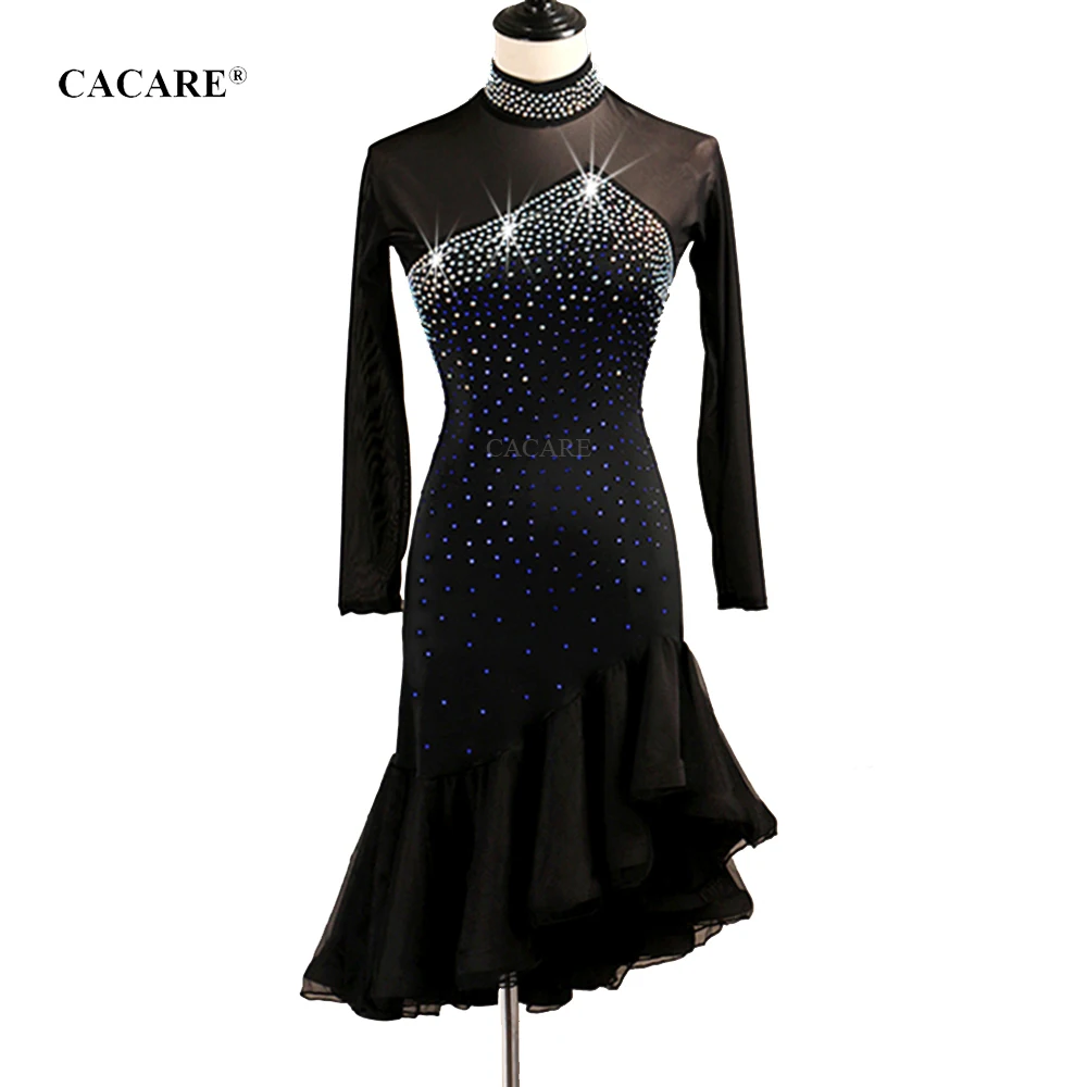 

CACARE Latin Dance Dress Women Latin Dance Competition Dresses Fringed Dress Salsa Costumes Ballroom Tango 3 Choices D0513