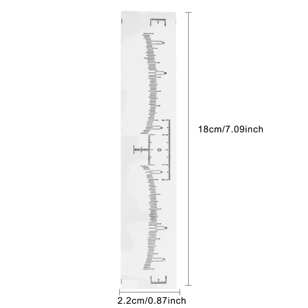 100 шт Одноразовые трафаретные татуировки для бровей, макияж, микроблейдинг, измерительная линейка для татуировки, инструмент для красоты, трафарет для бровей, линейка для бровей