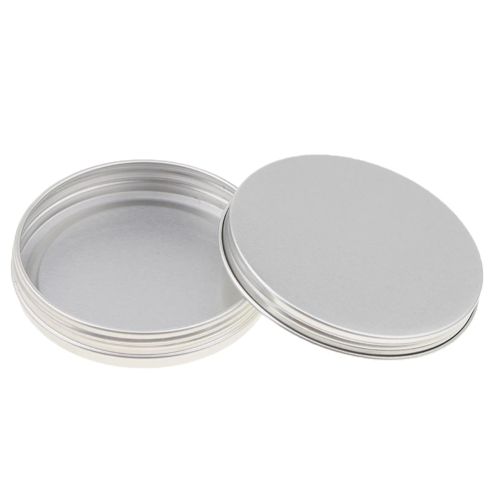 0.85 Oz, 1 Oz 20X Aluminium Tin Flat Silver Metal Tins Empty Slip Slide Round Tin Containers & Tight Sealed Twist Screwtop Cover
