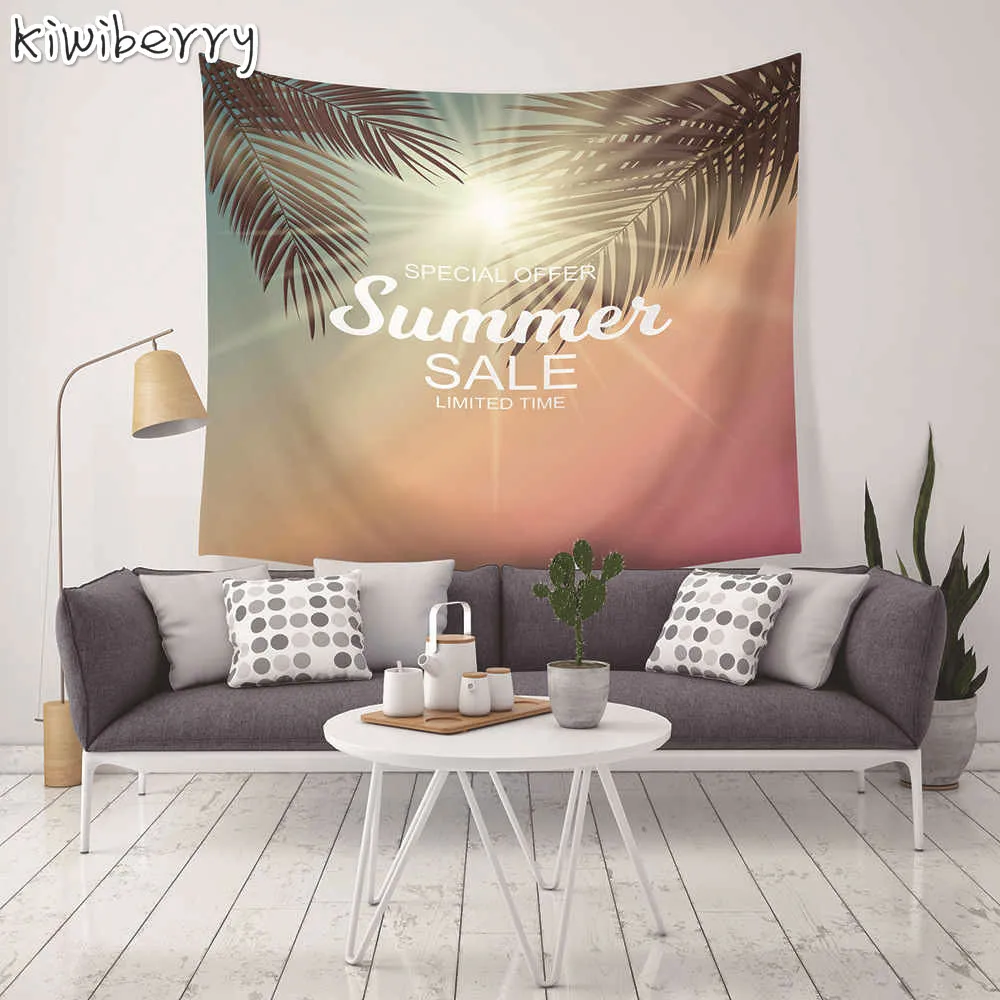 

Mandala Wall Hanging HD Summer Landscape Printed Tapestry 3D Word Art Carpet Yoga Mat Decorative Blanket For Home Boho