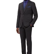 Новое поступление, изготовленные на заказ темно-серая шерсть с 2 пуговицами, заостренный лацкан, мужские костюмы, тонкий крой, 3 шт