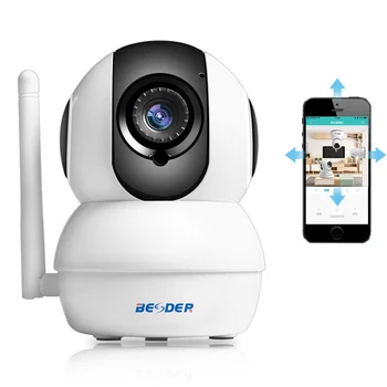 

BESDER Full HD 1080P Wireless IP Camera Remote View 2.0MP CCTV WiFi Surveillance Home Security Baby Monitor 128GB SD Card Slot