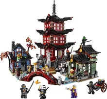 2016 06022 2150Pcs Ninja Temple of Airjitzu Model Building Kits Minifigure Blocks Jay Kai Cole Bricks Toy Compatible Legoe