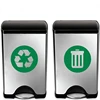 Autocollant de recyclage et panneau de déchets, autocollant artistique en vinyle, autocollant vert pour conteneur de recyclage, décoration artistique des déchets ► Photo 1/6