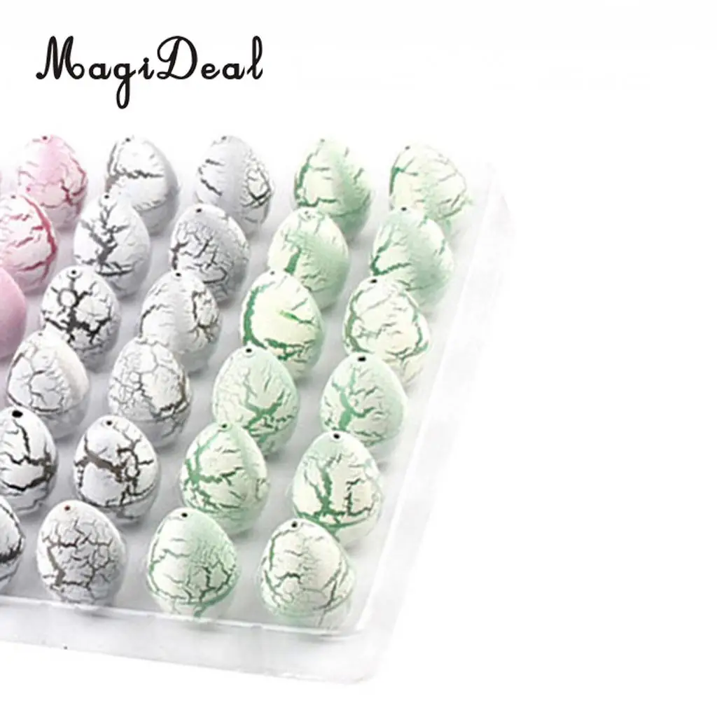 MagiDeal 60Pcs/Lot White Magic Add Water Dinosaur Hatching Dino Growing Eggs for Kids Funny Toy Birthday Xmas Gift 2x3cm