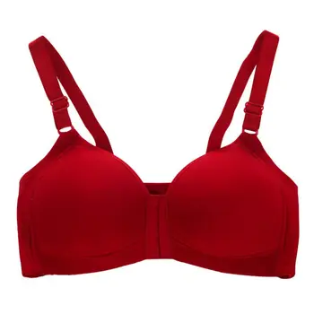 

Front Closure Wireless Bra Women Sexy Padded Wireless Backless Bra Push Up Black Skin Red Pink Plus Size Bras Femme