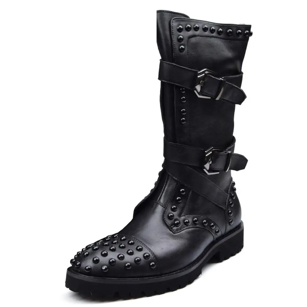 mens boots with buckles and straps