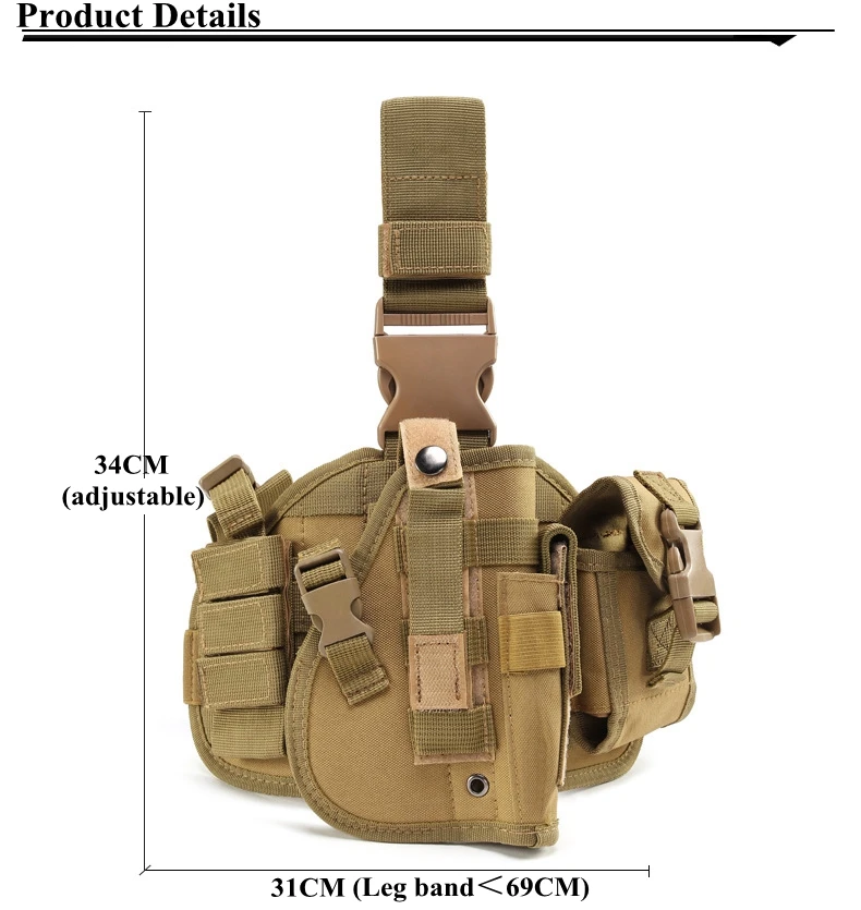 Тактическая кобура для пистолета, сумка для ног, военная тактическая кобура для пистолета, походная тактическая сумка, регулируемый ремень
