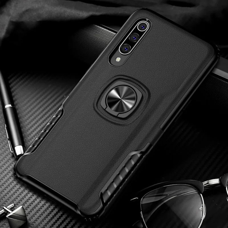 

Luxury Shockproof Protectione Armor Phone Back Case For Xiaomi mi 9 se Magnet Finger Ring Holder Phone Case For Xiaomi mi9 se