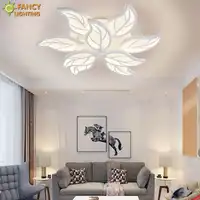 Nordic led ceiling light Warm/Nature/Cool White 3 Color 220V Leaf ceiling lamp bedroom/home/living room light led light fixture