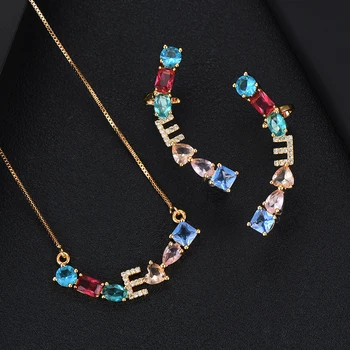 

GODKI Luxury Water Drop Cubic Zircon Nigerian Necklace Earring Jewelry Sets For Women Wedding Indian Dubai Bridal Jewelry Sets