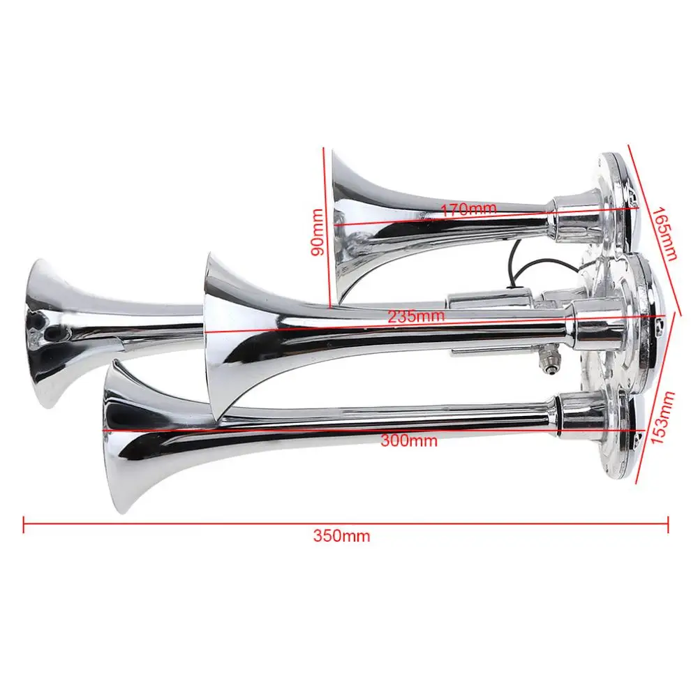 12 В/24 В 150 дБ цинковый сплав супер громкий четыре трубы Автомобильный Воздушный Рог для автомобиля грузовик Поезд Лодка внедорожник