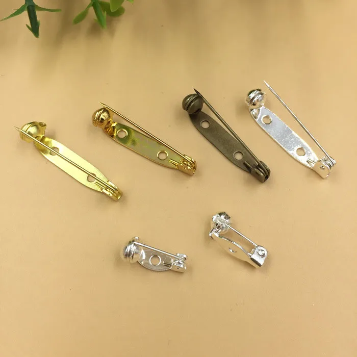 Brooch Pins 15mm 28mm Brooch Safety Lock Pin Fashion Simple DIY Brooch
