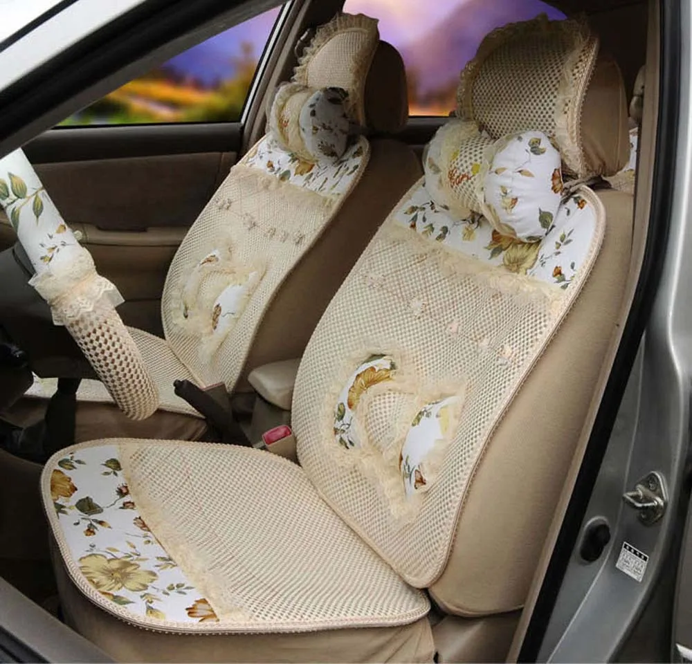Car Seat Covers And Steering Wheel Cover Set Car Seat Covers And Steering Wheel Cover Set