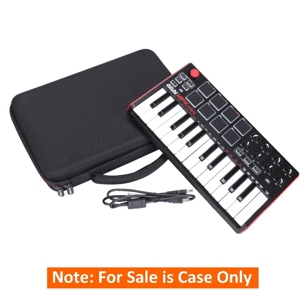Ltgem-estojo Rígido para Akai Mpk Mini Mk2 e Mpk Mini Play Bolsa de Armazenamento Controlador de Teclado Midi - Imagem 4