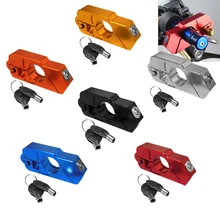 6 цветов CNC мотоцикл руль замок Высокое качество Алюминий Универсальный Безопасный защита от кражи для Honda Yamaha Suzuki Benelli