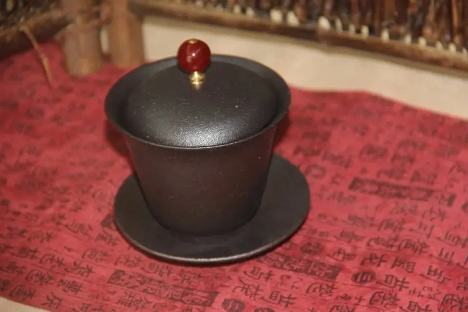 Чайный набор кунг-фу gaiwan печи грубая керамика руководство черный King kong модель черный чай пуэр и улун teaset около 151 мл