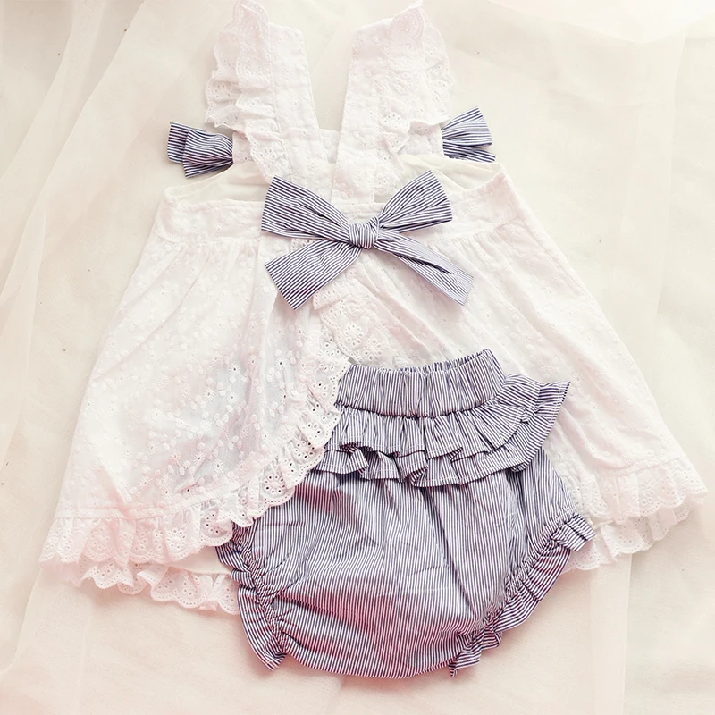 

2019 New Baby Girl Cute Cotton Clothing Set Vintage Spanish Set Princess Style for Girls Casual Clothing Cute School Clothing