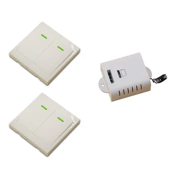 

Wireless Remote Control Switch AC85V 120V 250V 1CH Receiver Relay With Manual Button Wall Transmitter 315Mhz/433.92Mhz