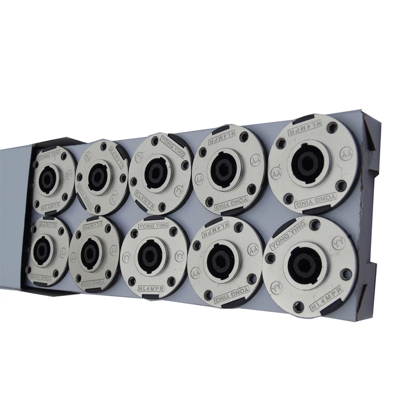 

Wholesale 5 PCS/lot 4-Pole Female Panel Mount Round Pro Speakon Connector Head Socket NL4FC