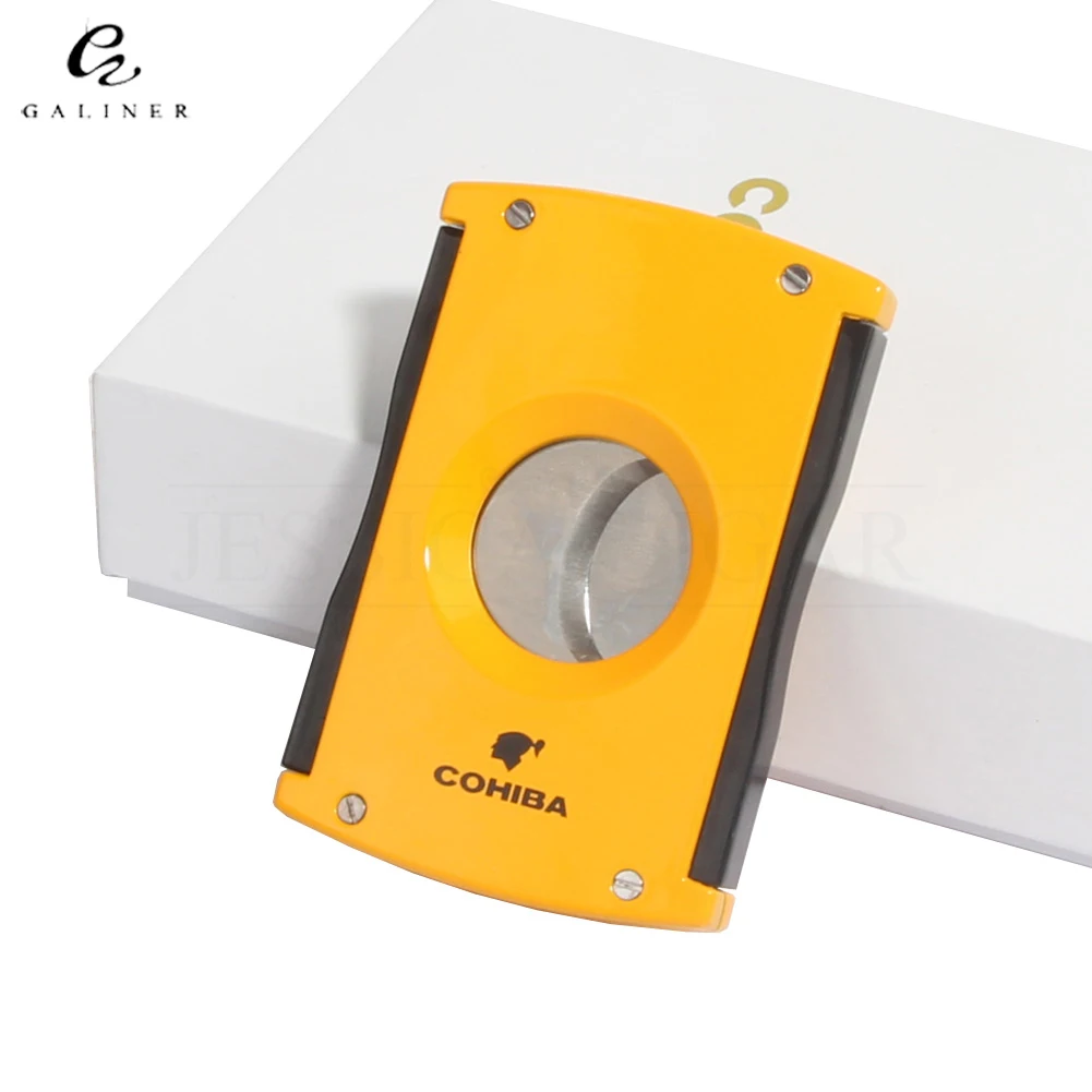 COHIBA Металл Нержавеющая сталь резак для сигар острое двойное лезвие Zigarren Sigaar