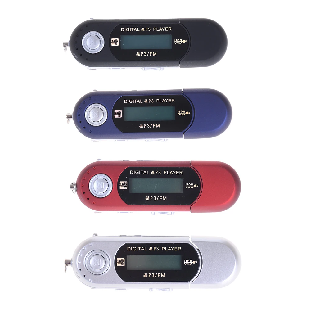 USB Digital MP3 Player LED Screen FM Radio Support TF Card Max Capacity 32GB With Built-in 3.5mm Audio Output Jack