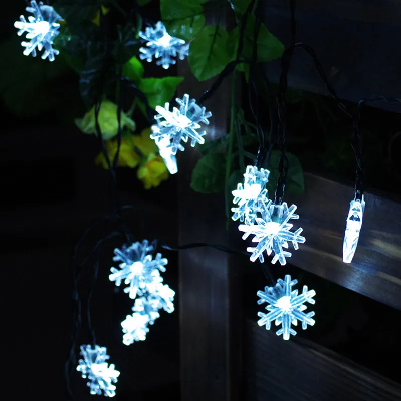 Snowflake Solar String Lights 20 LED Christmas Tree Fairy Waterproof Lights for Outdoor Party Gardens Holiday Courtyard Decor Snowflake Solar String Lights 20 LED Christmas Tree Fairy Waterproof Lights for Outdoor Party Gardens Holiday Courtyard Decor