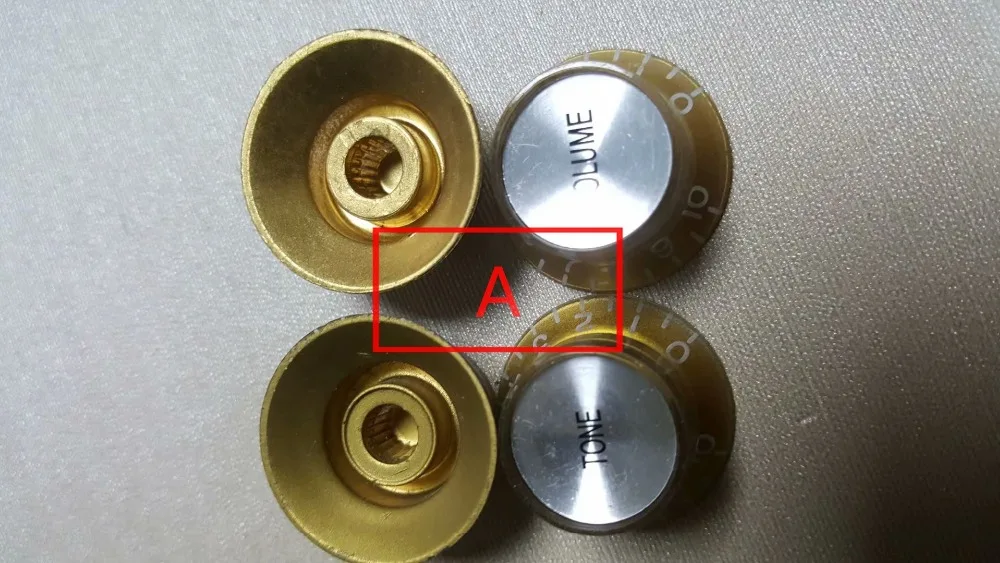 

4 Piece (2T 2V) Electric Guitar Control Knobs ( 18 Splines ) MADE IN KOREA