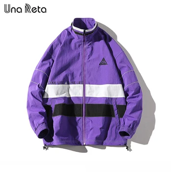 

Una Reta Europe High street jacket Men High-quality 2018 Autumn New Color stitching Hip Hop jacket Coat Mens