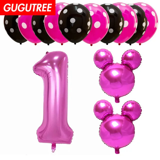 

GUGUTREE PARTY one set rose gold silver latex foil ballon Banners Paper flowers tassels Streamers happy birthday party PD-146