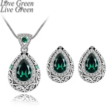 Модный свадебный подарок для вечеринки, брендовый свадебный кристалл, королева, подвеска в виде капли воды, ожерелье, серьги, ювелирный набор 84191