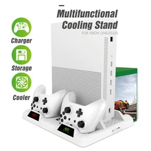 OIVO estación de carga de Doble controlador para Xbox ONE soporte Vertical de refrigeración cargador de almacenamiento para consola Xbox ONE/S/X