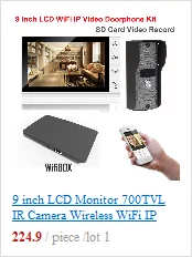 7 дюймов ЖК 700TVL ИК камера беспроводной WiFi IP видео домофон Поддержка IOS Android iPad смартфон планшет