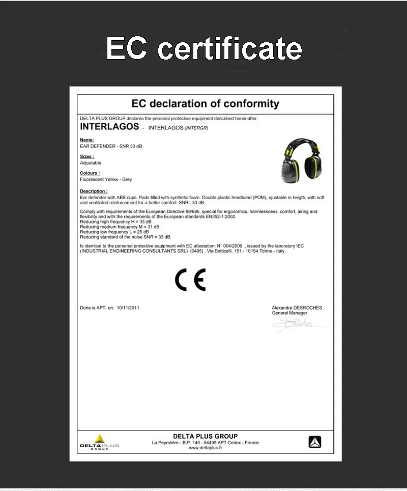 DELTAPLUS 103009 шумовые Наушники ABS оболочки подкладка синтетическая пена хлопок Шум-доказательство наушники SNR 33 безопасности шумовые наушники