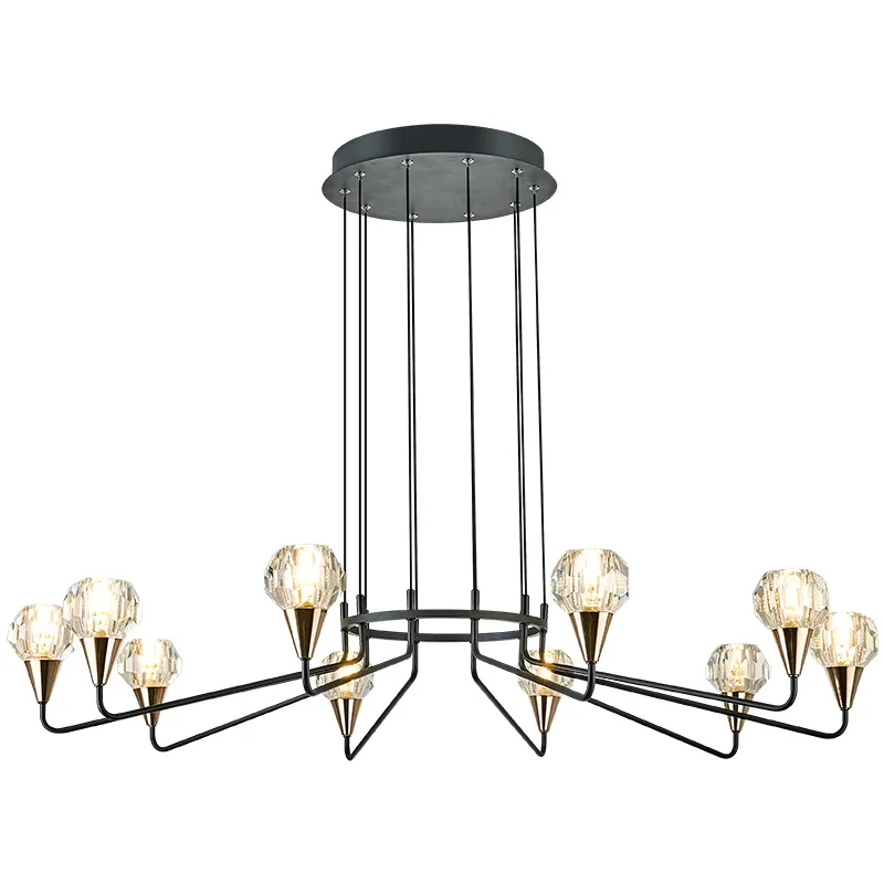 

New Fashion Parlor Led Chandeliers Lighting Hall Restaurant Hanging Light Fixtures Cord Pendant Nordic Modern Loft Art Deco
