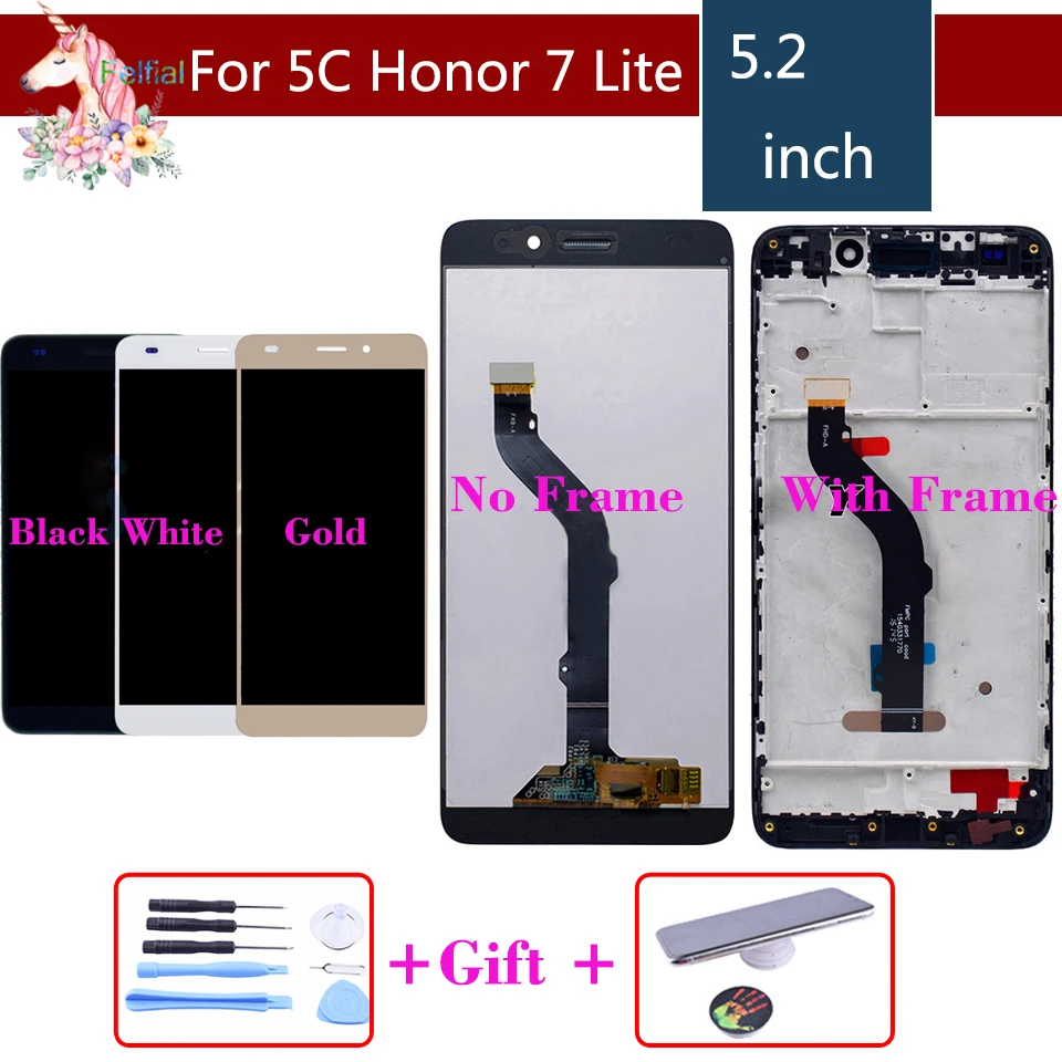 

Original For Huawei Honor 5C LCD Display with Frame Honor 7 Lite LCD Display Digiztizer For Huawei GT3 Assembly Replacement Repa