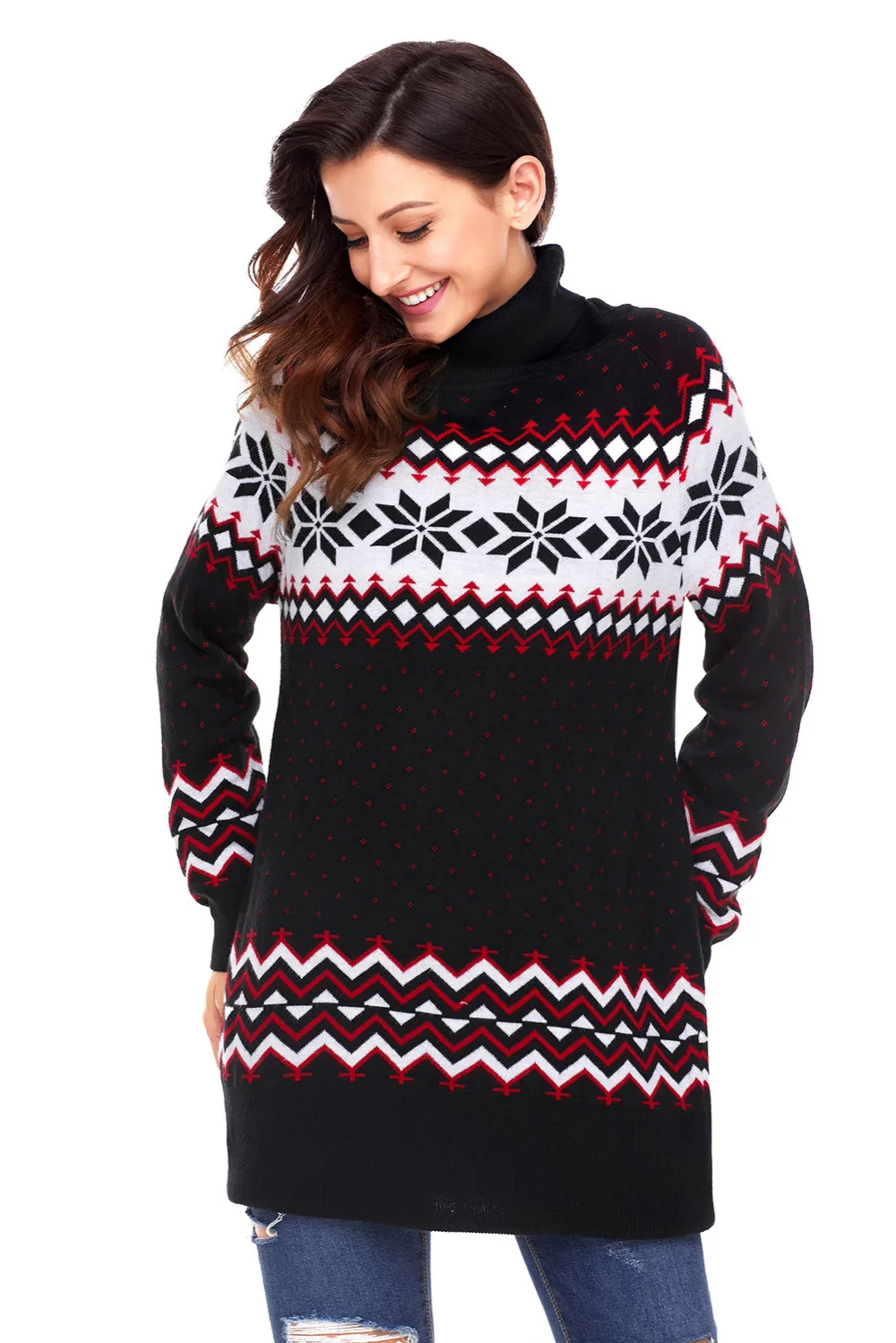 christmas red turtleneck