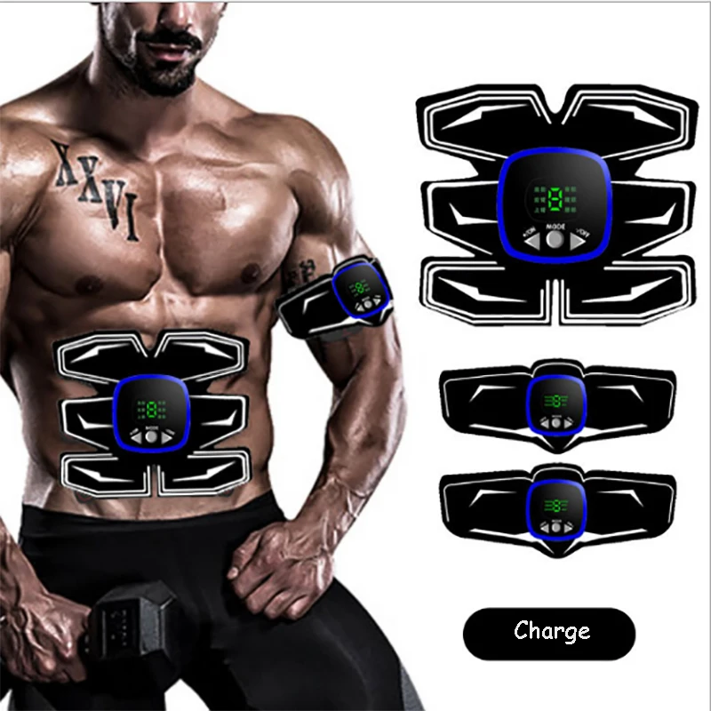 Rechargeable Abdominal Muscle Trainer With Display Sport Press Stimulator Absence Gym Equipment font b Fitness b