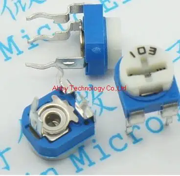 

100pcs/lot RM065 103 10K ohm Carbon Film Trimpot Potentiometer RM-065 Trimming Potentiometer,Variable Resistor