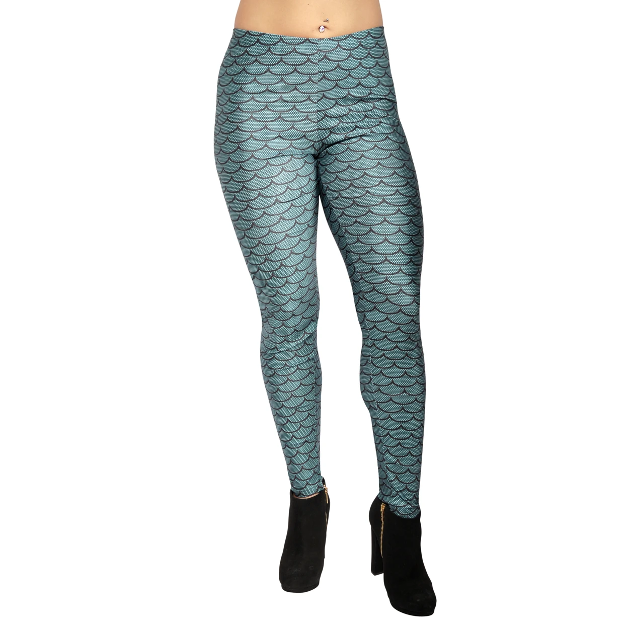 Women's Mermaid Leggings XXL Teal Blue (1)
