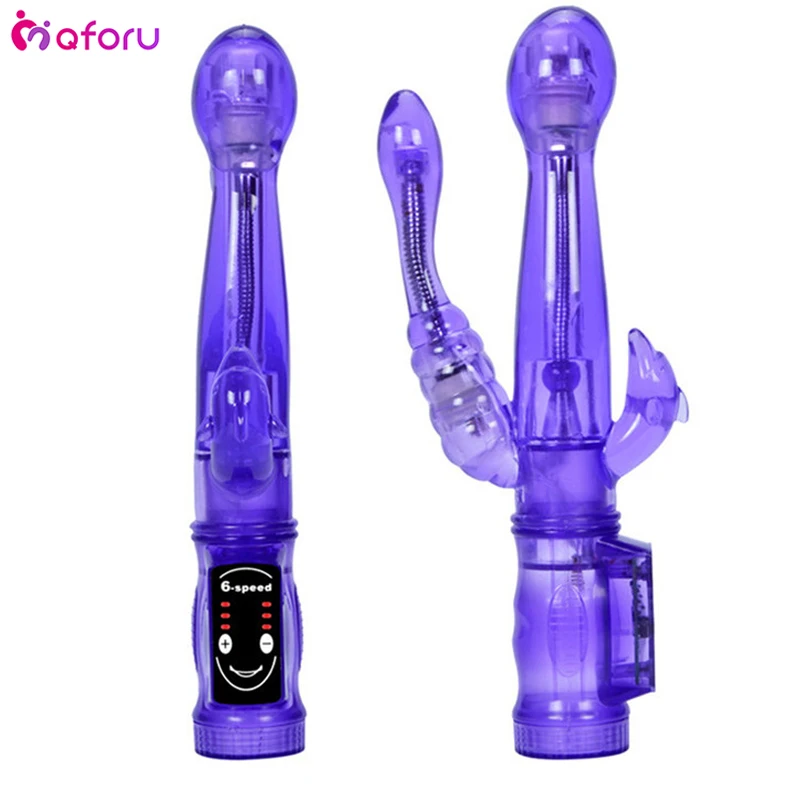 Double Head Silicone font b Dildo b font Vibrators for Women Sex Toys Vibrating Clitoris Stimulator