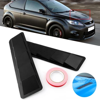 

2Pcs Universal Car Air intake Scoop Bonnet Hood Vent Louver Cooling Panel Trim Matte Black ABS for Honda for Mustang