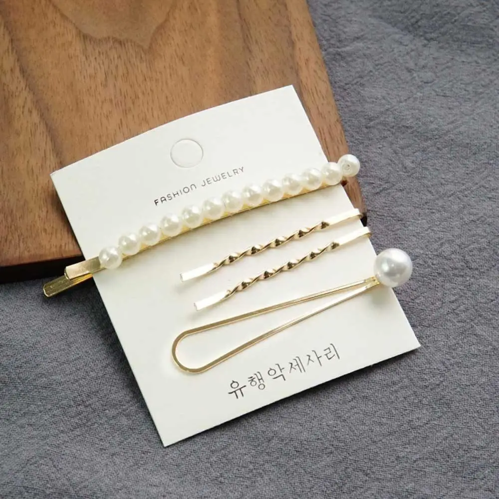 3Pcs/Set Pearl Metal Hair Clip Hairband Comb Bobby Pin Barrette Hairpin Headdress Accessories Beauty Styling Tools New Arrival