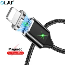 Магнитный usb-кабель Олаф для Iphone 8, 7, 6 Plus, 5S, Se, X, 9 plus, Xs, IPad, кабели для быстрой зарядки, зарядное устройство для мобильного телефона, шнур для передачи данных